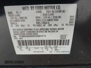 2017 Ford Explorer XLT z VIN 1FM5K8D85HGD91711, wystawiony jako IAAI lot #41848391 z przebiegiem 106 577 mil mil oraz . Historia ofert i sprzedaży dostępna na DreamBid. Obrazek 9.