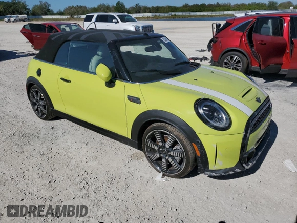 2023 MINI Convertible Cooper S with VIN WMW43DL08P3P98331, listed as a Copart auction lot 83066204 with Not provided miles and Clean title. Bid and sale history available at DreamBid. Image 4.