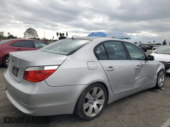 2006 BMW 5 Series 530i with VIN WBANE73546CM42338, listed as a Copart auction lot 50972655 with 133,483 mi miles and Salvage Title. Bid and sale history available at carsss.com. Image 3.
