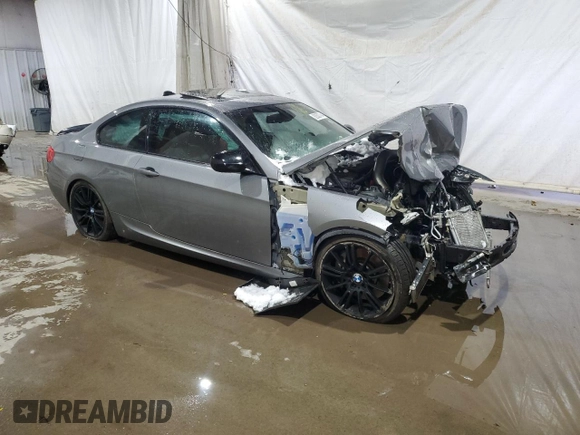 2012 BMW 3 Series 335i with VIN WBAKG7C52CE802607, listed as a Copart auction lot 82833794 with 0 mi miles and Salvage Title. Bid and sale history available at carsss.com. Image 4.
