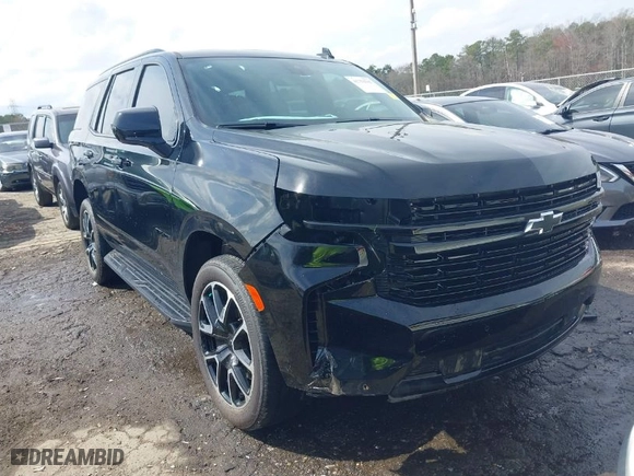 2023 Chevrolet Tahoe RST with VIN 1GNSCRKD7PR225100, listed as a IAAI auction lot 41758562 with 34,393 mi miles. Bid and sale history available at carsss.com. Image 1.