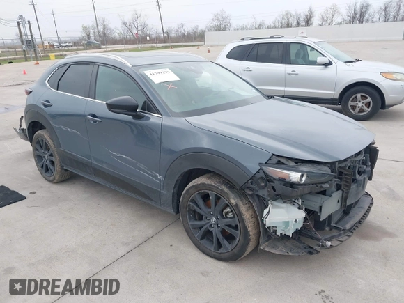 2023 Mazda CX-30 S Carbon Edition with VIN 3MVDMBCM0PM532449, listed as a IAAI auction lot 41799255 with 60,604 mi miles and . Bid and sale history available at DreamBid. Image 1.