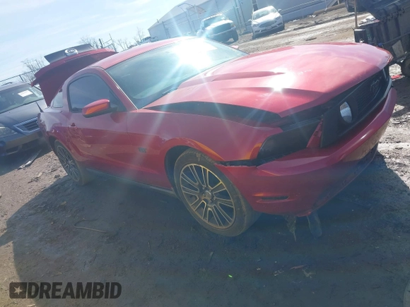2010 Ford Mustang GT with VIN 1ZVBP8CH9A5121129, listed as a IAAI auction lot 41688528 with 113,089 mi miles. Bid and sale history available at carsss.com. Image 1.