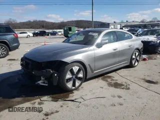 2023 BMW i4 eDrive40 with VIN WBY73AW04PFP62210, listed as a Copart auction lot 45390515 with 8,933 mi miles and Salvage Title. Bid and sale history available at carsss.com. Image 1.