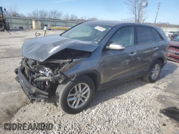 2014 Kia Sorento LX with VIN 5XYKT4A65EG427170, listed as a Copart auction lot 42345125 with 116,688 mi miles and Salvage Title. Bid and sale history available at carsss.com. Image 1.