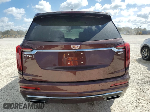 2022 Cadillac XT6 Premium Luxury with VIN 1GYKPDRS1NZ153516, listed as a Copart auction lot 75096064 with 12,604 mi miles and Non Repairable. Bid and sale history available at carsss.com. Image 6.