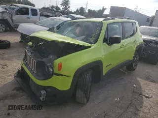 2017 Jeep Renegade Sport with VIN ZACCJBAB4HPE92950, listed as a Copart auction lot 70692164 with 81,681 mi miles and Salvage Title. Bid and sale history available at carsss.com. Image 1.