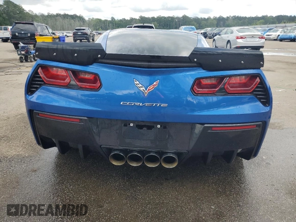 2014 Chevrolet Corvette Z51 2LT with VIN 1G1YJ2D70E5104588, listed as a Copart auction lot 53087515 with Not provided miles and Salvage title. Bid and sale history available at DreamBid. Image 6.
