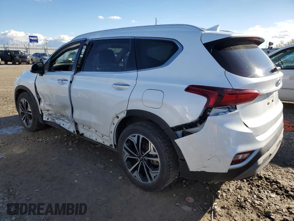2019 Hyundai Santa Fe Ultimate with VIN 5NMS53AA0KH084004, listed as a Copart auction lot 86798584 with 54,855 mi miles and Salvage Title. Bid and sale history available at carsss.com. Image 2.