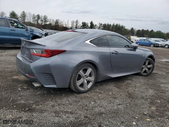 2015 Lexus RC 350 with VIN JTHSE5BC1F5004812, listed as a Copart auction lot 80574304 with 134,072 mi miles and Salvage Title. Bid and sale history available at carsss.com. Image 3.