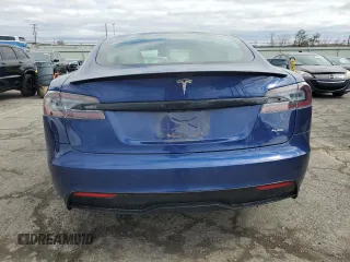 2021 Tesla Model S Plaid with VIN 5YJSA1E6XMF455390, listed as a Copart auction lot 47919105 with 23,522 mi miles and Salvage title. Bid and sale history available at DreamBid. Image 6.