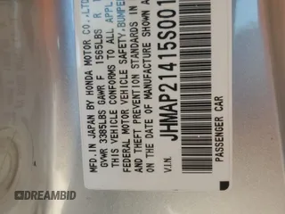 2005 Honda S2000 с VIN JHMAP21415S001861, выставлен на аукционе Copart как лот 83202384 с пробегом 110 551 миль миль и Списание • Salvage title. История ставок и продаж доступна на DreamBid. Изображение 13.