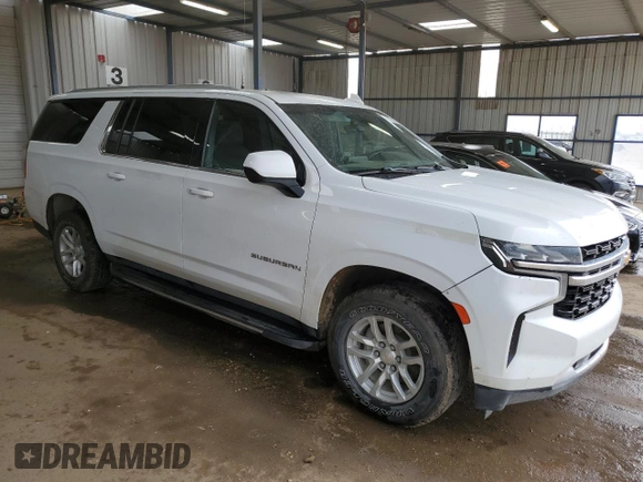 2021 Chevrolet Suburban LS with VIN 1GNSKBKDXMR303892, listed as a Copart auction lot 60840085 with 385,639 mi miles and Clean title. Bid and sale history available at DreamBid. Image 4.