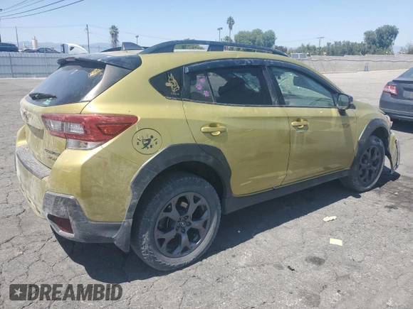 2021 Subaru Crosstrek Special Sports with VIN JF2GTHSC4MH287055, listed as a Copart auction lot 58946605 with 84,948 mi miles and Salvage title. Bid and sale history available at DreamBid. Image 3.