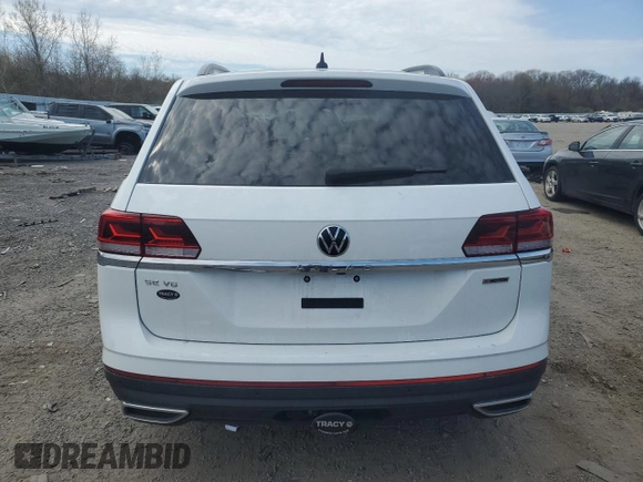 2022 Volkswagen Atlas SE with VIN 1V2HR2CAXNC501023, listed as a Copart auction lot 54332075 with 40,966 mi miles and Salvage title. Bid and sale history available at DreamBid. Image 6.