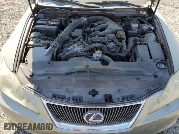 2006 Lexus IS 250 with VIN JTHBK262865012673, listed as a Copart auction lot 64866815 with 169,413 mi miles and Clean title. Bid and sale history available at DreamBid. Image 11.