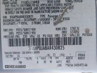 2010 Ford Fusion SEL with VIN 3FAHP0JA8AR430825, listed as a IAAI auction lot 41964707 with 139,144 mi miles. Bid and sale history available at carsss.com. Image 9.