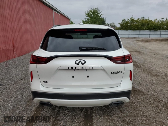 2024 Infiniti QX50 Sport with VIN 3PCAJ5FB1RF112330, listed as a Copart auction lot 72184384 with Not Provided miles and Non Repairable. Bid and sale history available at DreamBid. Image 6.