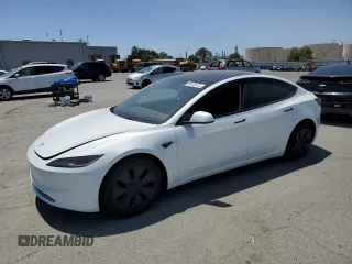 2025 Tesla Model 3 Long Range с VIN 5YJ3E1EA6SF987326, выставлен на аукционе Copart как лот 59195515 с пробегом 1 287 миль миль и Списание • Salvage title. История ставок и продаж доступна на DreamBid. Изображение 1.