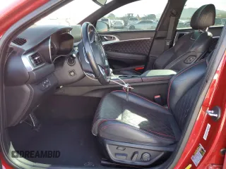 2019 Genesis G70 Advanced with VIN KMTG34LE5KU021265, listed as a Copart auction lot 48575855 with 52,650 mi miles and Salvage Title. Bid and sale history available at carsss.com. Image 7.