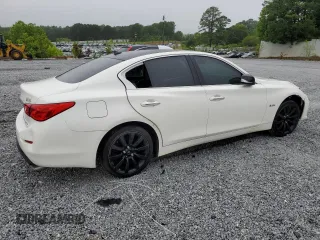 2017 Infiniti Q50 Red Sport 400 with VIN JN1FV7AP7HM850246, listed as a Copart auction lot 58536135 with Not provided miles and Salvage title. Bid and sale history available at DreamBid. Image 3.