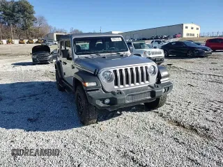 2020 Jeep Wrangler Unlimited Sport with VIN 1C4HJXDM1LW248717, listed as a Copart auction lot 42967745 with 50,496 mi miles and Salvage title. Bid and sale history available at DreamBid. Image 12.