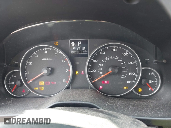 2013 Subaru Legacy 2.5i with VIN 4S3BMBA6XD3024922, listed as a IAAI auction lot 42683467 with 89,888 mi miles and . Bid and sale history available at DreamBid. Image 7.