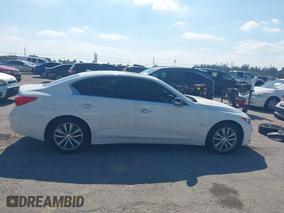 2017 Infiniti Q50 2.0t with VIN JN1CV7AP4HM642506, listed as a IAAI auction lot 41454542 with 131,807 mi miles. Bid and sale history available at carsss.com. Image 13.