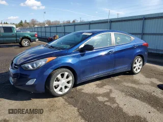 2013 Hyundai Elantra Limited with VIN KMHDH4AEXDU697201, listed as a Copart auction lot 50235345 with 67,411 mi miles and Salvage Title. Bid and sale history available at carsss.com. Image 1.