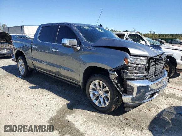 2021 Chevrolet Silverado 1500 LTZ with VIN 3GCUYGET9MG202150, listed as a Copart auction lot 76463424 with 49,644 mi miles and Salvage Title. Bid and sale history available at DreamBid. Image 4.