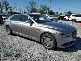2022 Genesis G90 5.0L Ultimate with VIN KMTF54PH0NU096101, listed as a Copart auction lot 49155155 with 24,673 mi miles and Salvage Title. Bid and sale history available at carsss.com. Image 4.