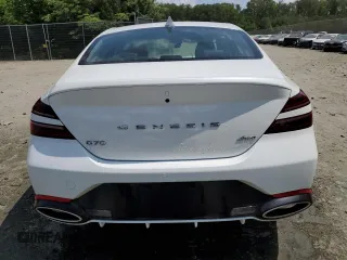2025 Genesis G70 2.5T with VIN KMTG34SC9SU156684, listed as a Copart auction lot 59886055 with 3,128 mi miles and Clean title. Bid and sale history available at DreamBid. Image 6.
