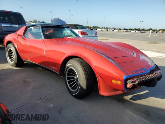 1976 Chevrolet Corvette with VIN 1Z37L6S418379, listed as a Copart auction lot 76966024 with 65,894 mi miles and Salvage title. Bid and sale history available at DreamBid. Image 4.