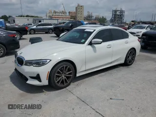 2020 BMW 3 Series 330i with VIN 3MW5R1J08L8B23052, listed as a Copart auction lot 57499085 with 74,527 mi miles and Salvage title. Bid and sale history available at DreamBid. Image 1.