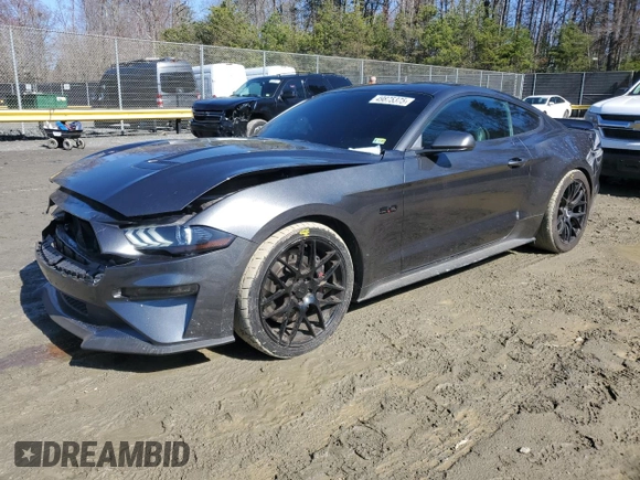 2018 Ford Mustang GT with VIN 1FA6P8CF9J5165267, listed as a Copart auction lot 49875375 with 46,230 mi miles and Salvage Title. Bid and sale history available at carsss.com. Image 1.