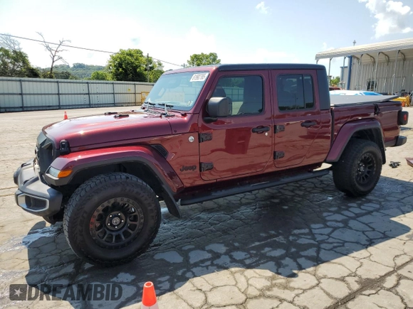 2021 Jeep Gladiator 80th Anniversary z VIN 1C6HJTAG5ML598725, wystawiony jako Copart lot #61992795 z przebiegiem 54 174 mil mil oraz Szkoda całkowita • Salvage title. Historia ofert i sprzedaży dostępna na DreamBid. Obrazek 1.
