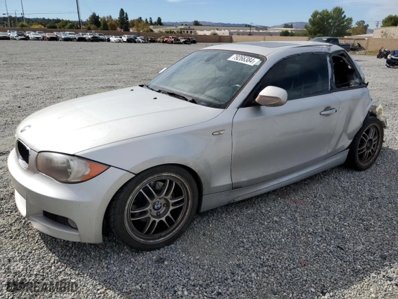 2011 BMW 1 Series 128i with VIN WBAUP7C53BVM54792, listed as a Copart auction lot 79266384 with 0 mi miles and Salvage Title. Bid and sale history available at carsss.com. Image 1.