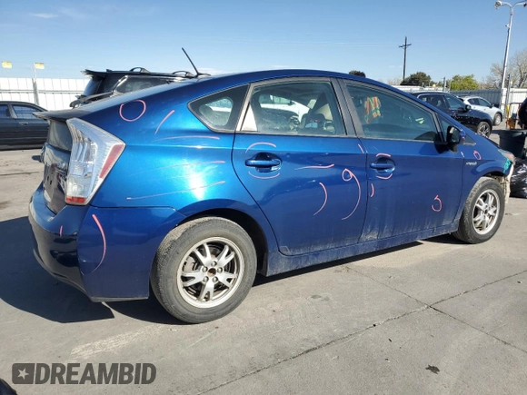 2010 Toyota Prius II with VIN JTDKN3DU4A0096905, listed as a Copart auction lot 53905195 with 177,383 mi miles and Non Repairable. Bid and sale history available at carsss.com. Image 3.