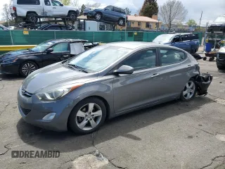 2013 Hyundai Elantra GLS z VIN 5NPDH4AE9DH201822, wystawiony jako Copart lot #54986905 z przebiegiem Nie podano mil oraz Szkoda całkowita • Salvage title. Historia ofert i sprzedaży dostępna na DreamBid. Obrazek 1.