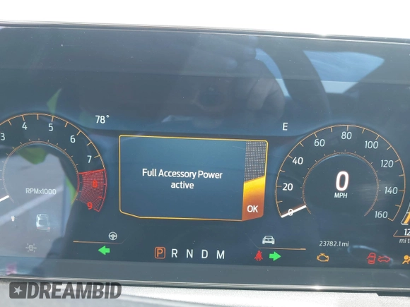 2024 Ford Mustang GT with VIN 1FA6P8CF0R5404605, listed as a IAAI auction lot 41921839 with 23,782 mi miles and . Bid and sale history available at DreamBid. Image 7.