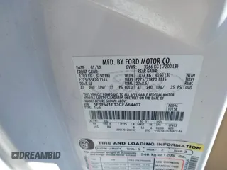 2012 Ford F-150 XL with VIN 1FTFW1ET3CFA64407, listed as a IAAI auction lot 41864557 with 75,633 mi miles. Bid and sale history available at carsss.com. Image 9.