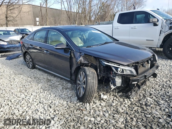 2016 Hyundai Sonata Sport with VIN 5NPE34AF5GH435360, listed as a Copart auction lot 48551875 with 164,036 mi miles and Salvage Title. Bid and sale history available at DreamBid. Image 4.