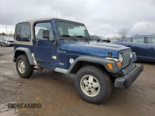 2001 Jeep Wrangler SE with VIN 1J4FA29P51P323174, listed as a Copart auction lot 82175184 with 262,098 mi miles and Clean Title. Bid and sale history available at carsss.com. Image 4.