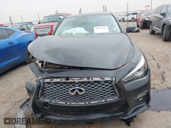 2019 Infiniti Q50 Signature Edition with VIN JN1EV7AP6KM540706, listed as a IAAI auction lot 41733726 with 45,847 mi miles and . Bid and sale history available at DreamBid. Image 11.
