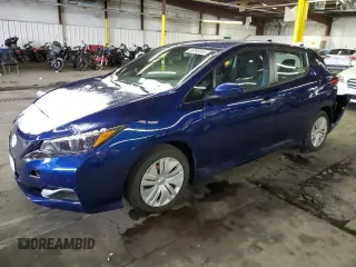 2025 Nissan LEAF S with VIN 1N4AZ1BV3SC550308, listed as a Copart auction lot 86393354 with 9,011 mi miles and Salvage Title. Bid and sale history available at carsss.com. Image 1.