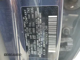 2021 Hyundai Venue SEL z VIN KMHRC8A3XMU129315, wystawiony jako Copart lot #54176415 z przebiegiem 61 092 mil mil oraz Szkoda całkowita • Salvage title. Historia ofert i sprzedaży dostępna na DreamBid. Obrazek 13.