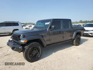 2024 Jeep Gladiator Willys с VIN 1C6HJTAG6RL107893, выставлен на аукционе Copart как лот 53328945 с пробегом 8 961 миль миль и Списание • Salvage title. История ставок и продаж доступна на DreamBid. Изображение 1.