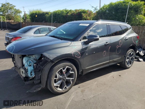 2020 Chevrolet Blazer RS with VIN 3GNKBERS0LS639987, listed as a Copart auction lot 56666455 with 51,175 mi miles and Salvage title. Bid and sale history available at DreamBid. Image 1.