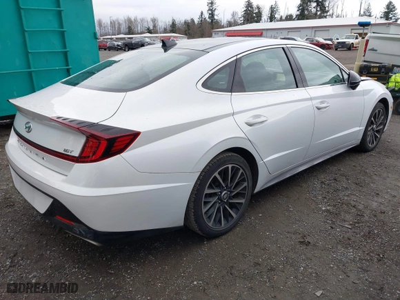 2020 Hyundai Sonata SEL Plus with VIN 5NPEJ4J2XLH050003, listed as a IAAI auction lot 41856951 with 20,279 mi miles. Bid and sale history available at carsss.com. Image 4.