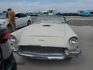 1957 Ford Thunderbird with VIN C7FH382576, listed as a Copart auction lot 75124844 with 22,465 mi miles and Salvage Title. Bid and sale history available at DreamBid. Image 5.